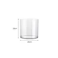 Shatterproof transparent acrylic cylindrical vase 20x20cm for flower arrangements - Straight Cylinder Style (Acrylic Awakening Straight Bucket) / 20x20cm / Clear