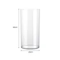 Large transparent acrylic cylindrical flower vase with 40cm height and 20cm diameter - Straight Cylinder Style (Acrylic Awakening Straight Bucket) / 20x40cm / Clear