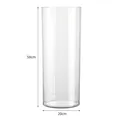 Transparent acrylic cylindrical flower vase, 50cm height and 20cm diameter - Straight Cylinder Style (Acrylic Awakening Straight Bucket) / 20x50cm / Clear