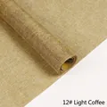 Natural burlap fabric roll in 12# light coffee brown color for DIY craft and bouquet wrap - 48cm*5 Yards / Light Brown