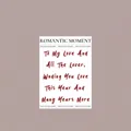 Romantic Moment series wrapping paper with red script for bouquet gifts - Style A (Retro Newspaper Text) / 10 Sheets (36x50cm)