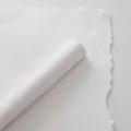 Carta Dongba bianca premium per confezioni floreali con trama strappata a mano - 55x40cm (5 Fogli Per Confezione) / Bianco