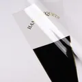 Transparent flower packaging bag with gold Hand Bouquets text and black design. - 30 Pieces/Pack (28x44cm) / Black