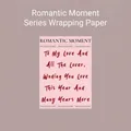 Pink Romantic Moment themed wrapping paper featuring artistic English letter design for floral gifts - Style B (Romantic Pink Quotes) / 10 Sheets (36x50cm)
