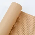 Eco-friendly brown honeycomb packing paper roll for protective flower gift wrapping - Roll (50cm*10Y) / Kraft Color