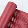 Red honeycomb paper roll with mesh texture for gift and flower bouquet packaging. - Roll - Cherry Red 50cm*10Y; See Details