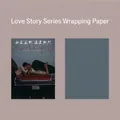 Love story series floral gift wrapping paper with cinematic couple photography print - Style A (Love Story Series) / 10 Sheets Set
