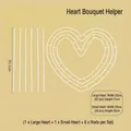 Heart-shaped bouquet support frame for DIY floral arrangement and flower gift packaging - Heart Bouquet Artifact / 3 Sets/Pack