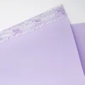 Elegant purple waterproof flower wrapping paper featuring white lace and ribbon bow details - 52x58cm (5 Sheets/Pack) / Purple