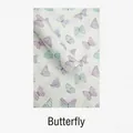 Waterproof embossed flower wrapping paper with pastel butterfly patterns for bouquet liners - Butterfly / 10 Pieces/Pack