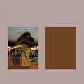 Elegant romantic love story themed floral wrapping paper for bouquets in vintage brown tones - Style C (Love Story Series) / 10 Sheets Set