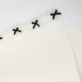 Elegant waterproof cream wrapping paper featuring white lace trim and small black bows - 52x58cm (5 Sheets/Pack) / Black and White
