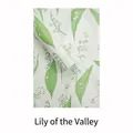 Waterproof embossed flower wrapping paper featuring elegant green lily of the valley pattern - Lily of the Valley / 10 Pieces/Pack