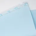 Light blue waterproof wrapping paper with cute white lace border and bows - 52x58cm (5 Sheets/Pack) / Blue