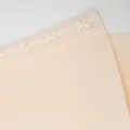 Elegant peach floral wrapping paper with white lace border and cute cream satin bows - 52x58cm (5 Sheets/Pack) / Brown