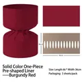 Lámina moldeadora de una pieza rojo vino para envolver flores y arreglos florales profesionales - Pack de 5 / Burdeos