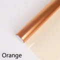 Translucent orange OPP jelly film crystal cellophane for flower bouquet wrapping - 58cm x 10 Yards / Orange