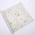 Floral wrapping paper for bouquets with soft pink and green flower pattern - 10 Sheets Set / Light Green (Eucalyptus Green)