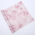 Rosa Blumen-Geschenkpapier mit Ölgemälde-Stil für Blumensträuße und Geschenkverpackungen - 10 Blatt Set / Altrosa (Süßer Pflaumenwein)