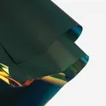 Película láser iridiscente verde oscuro con efecto holográfico arcoíris para DIY - 15 Piezas/Paquete (50*50cm) / Cuarzo Fantasma Verde