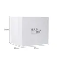 Square white Valentine's Day flower bouquet hug bag with heart design, 27x22x24cm - Happy Valentine's Day Style / Large (5 Pcs/Pack) / White
