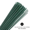 High quality 2mm x 40cm green floral wire stems for DIY flower arrangement 100pcs bundle - 100 Pcs/Bundle (2mm x 40cm) / Dark Green