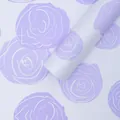 Dreamy purple floral wrapping paper with elegant rose patterns for gift packaging - 1 Pack / Purple