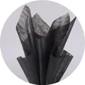 Black textured milk cotton wrapping paper for flower bouquets and DIY florist crafts - Pull-out Milk Cotton / Approx 45 Pieces/Pack (27*27cm) / Dark Black