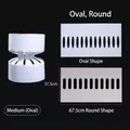 White medium-sized hollowed fabric for flower bouquet wrapping with oval cutout patterns - 3rd Gen Medium (Oval/Rectangular Hole) / 10 Sheets/Pack (67.5cm x 37.5cm)