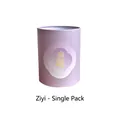 Elegant purple cylindrical flower gift box with golden rose emblem for Mother's Day - 1 Piece / Purple