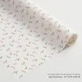 Verdicktes 38g weißes Rosenmuster Seidenpapier für Blumenstrauß-Verpackung und Futter - Weiß mit rosa Blumen / 20 Stück/Packung