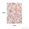 Retro-Geschenkpapier im europäischen Stil mit Blumenmuster, 58 x 42 cm für Blumensträuße - 20er Pack / Europäisches Retro-Weinrot