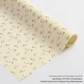 Premium 38g verdicktes Seidenpapier mit rosa Rosenmuster für Blumensträuße - Gelb Mit Rosa Blumen / 20 Stück/Packung