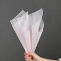 Light pink semi-transparent fiber flower wrapping paper for romantic bouquet packaging - Pull-out Milk Cotton / Honey Pink