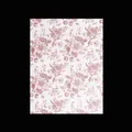 Europäisches Vintage-Blumen-Geschenkpapier mit burgunderfarbenem, handgezeichnetem Muster - 10 Blatt Set / Blumen Tizianrot