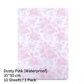 Waterproof pink floral flower wrapping paper for bouquets 35x50cm 10 sheets per pack - Vintage Floral Model (10 Pieces/Pack) / Dogwood Pink (Waterproof)