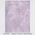 Purple oil painting style kraft wrapping paper for flower bouquets, 38x50cm size - Artistic Style Light Purple (10 Pieces/Pack) / Light Purple