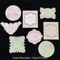 Vintage French court style cards for Women's Day in pastel pink and green - French Palace Style Card / 16 Sheets Pack