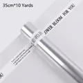 Clear waterproof OPP flower wrapping paper roll with English text, 35cm x 10 yards. - Flowers Bloom For You 35cm (White Edge) / Roll (35cm*10 Yards)