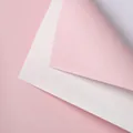 Premium matte finish pink and white double-layered floral gift wrapping paper sheet - Flower Wrapping Paper / Soft Pink + Pure White