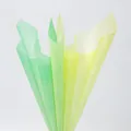 Green and yellow gradient cotton polyester flower wrapping paper lining for bouquets - 15 Pieces/Pack / Green and Yellow / 60x60cm