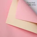 Pale pink and cream white double-sided bouquet wrapping paper - Flower Wrapping Paper / Powder Pink + Cream White