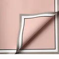 Papier d'emballage de fleurs rose imperméable avec bordure élégante et minimaliste - Rose De Brume