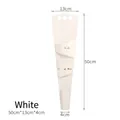 Elegant white single stem flower packaging bag sleeve with 50x13x4cm dimensions - Single Flower Portable Box (Special Portable Box) / 10 Pieces Pack / White