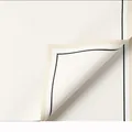 Papier d'emballage imperméable élégant avec un motif de bordure noire minimaliste - Blanc perle
