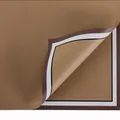 Papier emballage de fleurs imperméable caramel avec une bordure blanche élégante - Macchiato