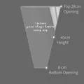 50pcs transparent trapezoidal waterproof flower packaging bag dimensions 28x45x8cm - I Believe Good Things Happen Every Day / Small (28x45x8cm) 50 Pieces/Pack / Clear