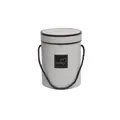 Elegant grey round hug bucket flower gift box with black rope handles - Mini Hug Bucket / Single Piece / Gray