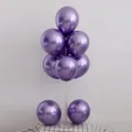Elegant glossy metallic purple latex balloons cluster for birthday party decorations - 10" / Metallic Purple