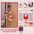 Complete DIY Chinese New Year door hanging decoration kit with lion head and tassels - New Year Door Hanging DIY Kit - 1 Unit